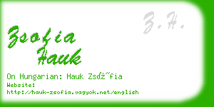 zsofia hauk business card